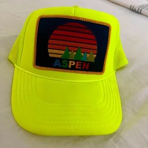 Aviator Nation neon yellow trucker hat